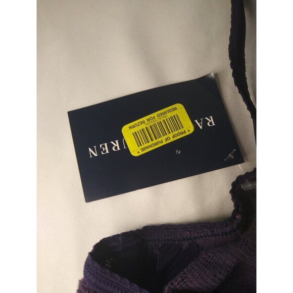 Ralph Lauren Bra Womens Size 34C Underwire Purple Floral Lace Unlined NWT # 8444 - Picture 6 of 8